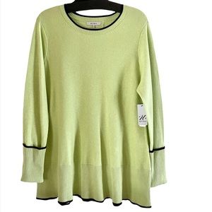 ZOZO Women’s Long Sleeve Tunic Sweater Lime Green Size L